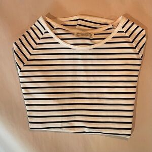White, striped, casual Nursing Coverup